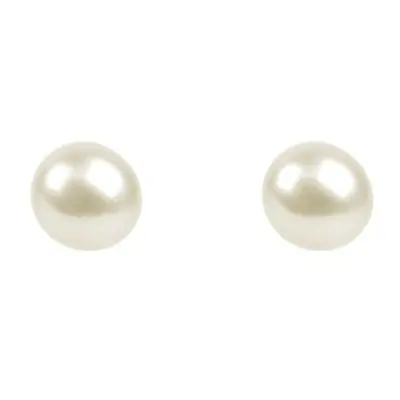 Cultured Pearl Pair Full Round Half Drilled 5-5.5mm White Freshwater