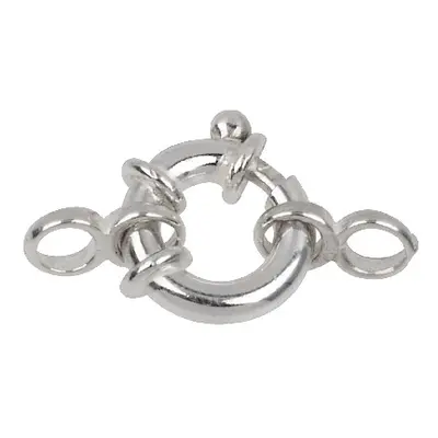 Sterling Silver Jumbo Bolt Ring 13mm, 2 Figure Of 8 Jump Rings