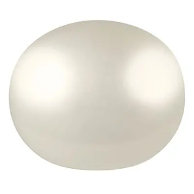 Cultured Pearls Pair Button Half Drilled 9-9.5mm, White, Freshwater