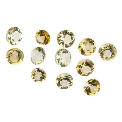 Citrine, Round, 1.5-3.5mm Mixed Sizes, Pack of 12