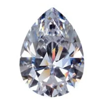 Preciosa Cubic Zirconia, Pear Diamond, 7 X 5mm, White