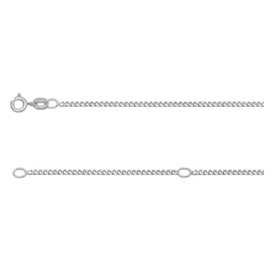 Sterling Silver 1.5mm Diamond Cut Extendable Curb Chain 16-18&quot;/40-45cm Unhallmarked