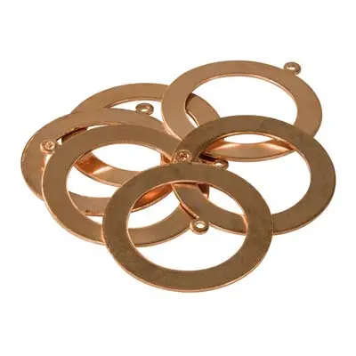 Copper Blanks Washer With Pierced Hole Pack of 6, 36mm