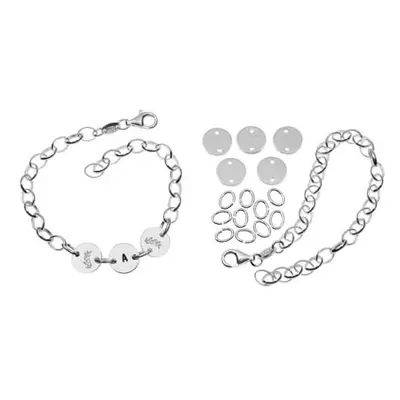 Cooksongold Sterling Silver Personalised Disc Bracelet Jewellery Project