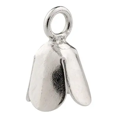 Sterling Silver Bell Caps Pack of 6 Small, Scalloped, 100% Recycled Silver