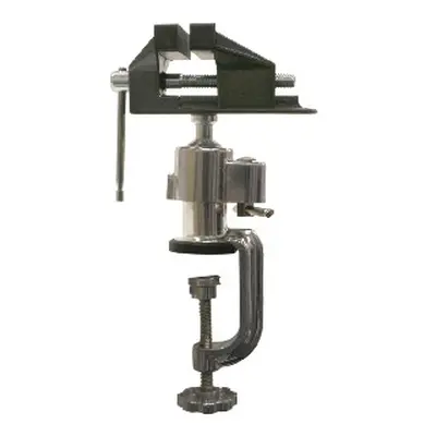 Bench Vice, Swivel Action With Rubber Jaws And G Clamp