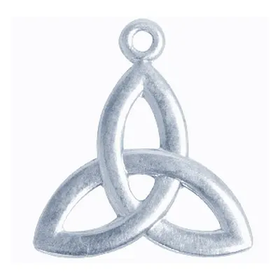 Sterling Silver Pendant De1205 0.80mm Embossed Celtic Knot Solid, 100% Recycled Silver