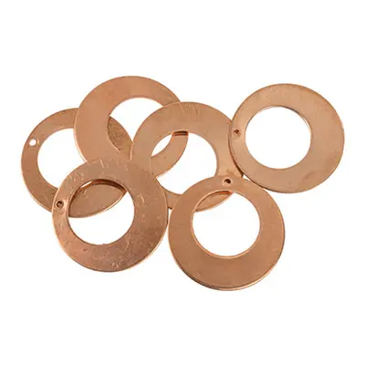 Copper Blanks Round Drop Pack of 6 25mm X 1mm Cut Out