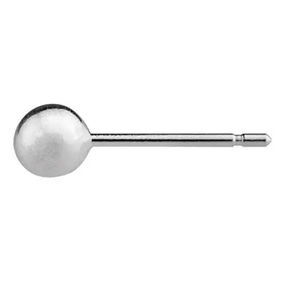 9ct White Gold Ball Stud 4mm, 100% Recycled Gold