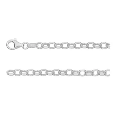 Sterling Silver 4.0mm Diamond Cut Belcher Chain 18&quot;/45cm Hallmarked, 100% Recycled Silver