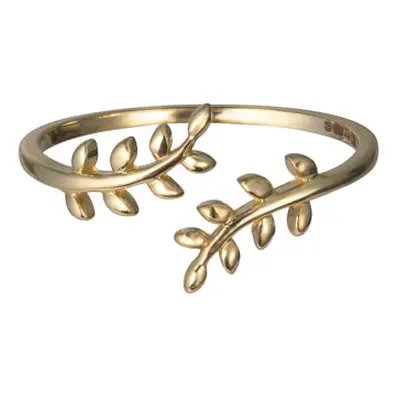 9ct Yellow Gold Vine Leaf Adjustable Ring Hallmarked