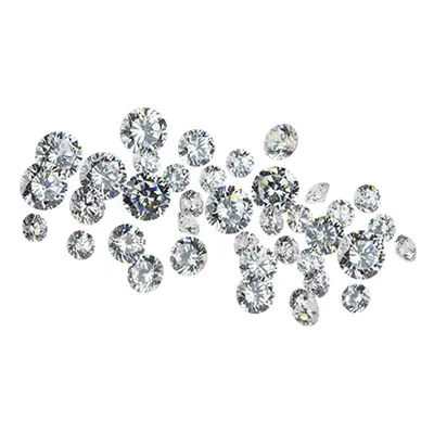 White Cubic Zirconia, Round, 3,4,5mm, Pack of 38