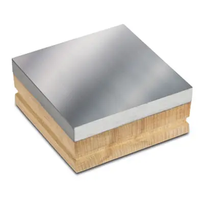 Steel Bench Block With Wooden Base, 76mm X 76mm