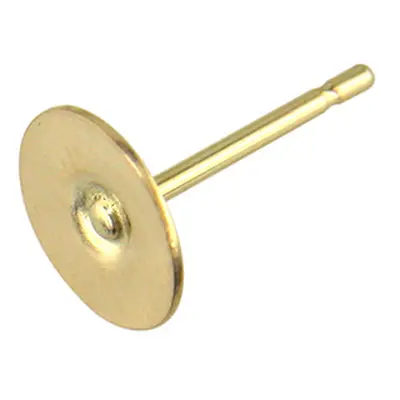 9ct Yellow Gold Peg And Flat Disc 5mm