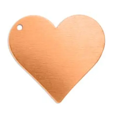 ImpressArt Copper Heart 19mm Stamping Blank Pack of 4 Pierced Hole