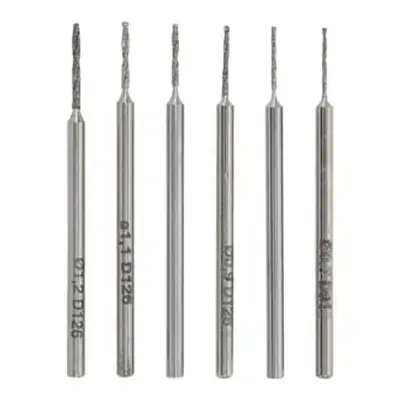 Technique&trade; Diamond Shank Drill Set Of 6, 0.7mm - 1.2mm