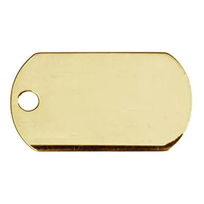 Gold Filled Plain Dog Tag 22x13mm Stamping Blank