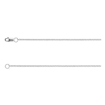 Argentium 960 1.6mm Oval Trace Chain 16&quot;/40cm