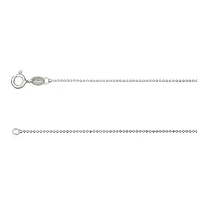 Sterling Silver 1.0mm Diamond Cut Ball Chain 16&quot;/40cm Unhallmarked 100% Recycled Silver