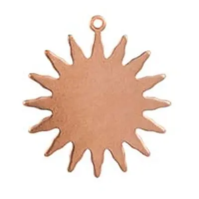 Copper Blanks Sunburst Pack of 6, 27mm X 0.9mm