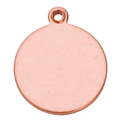 Copper Blank Round Drop Pack of 6 15mm X 18mm X 1mm