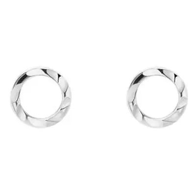 Sterling Silver Hammered Design Stud Earrings