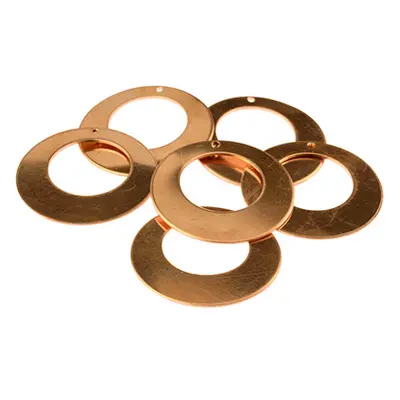 Copper Blanks Large Round Cut-out Drop Pack of 6 40mm