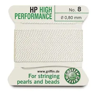 Griffin High Performance, Bead Cord, White, Size 8