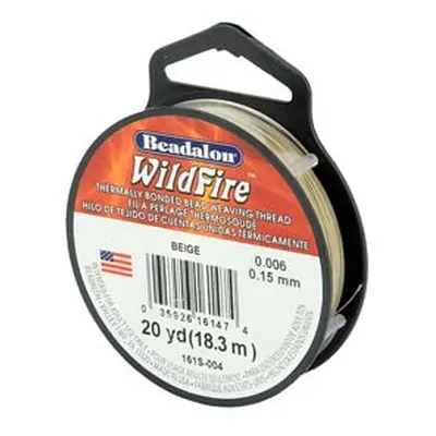 Beadalon Wildfire Thread, Beige, 0.15mm X 18m