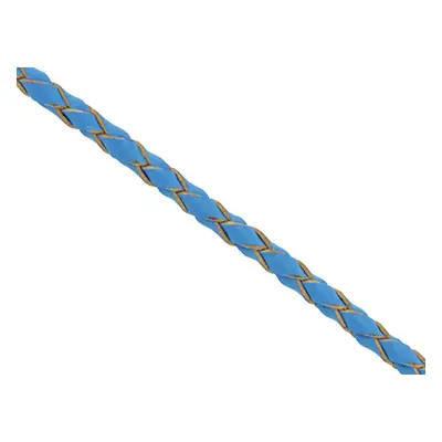 Blue Leather Braided Cord 3mm Round Diameter, 1 X 3 Metre Length