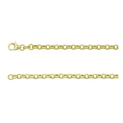 9ct Yellow Gold 3.1mm Diamond Cut Belcher Chain 18&quot;/45cm Hallmarked