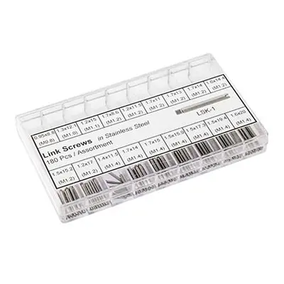 Watch Strap Link Screw Assortment Box 180 Pieces