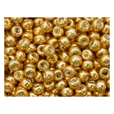 Miyuki 8/0 Round Seed Beads Galvanized Yellow Gold 22g Tube, Miyuki Code 1053