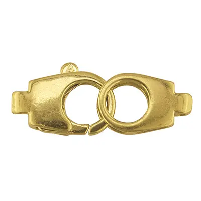 9ct Yellow Gold Two Part Trigger Clasp, Single Legged, 22x7mm