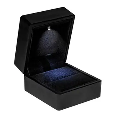 LED Black Jewellery Ring Box