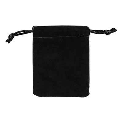 Anti Tarnish Velveteen Drawstring Pouch, Black, Pack of 10, 2.75&quot; X 3.5&quot;