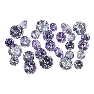 Lilac Cubic Zirconia, Round, 4,5,6mm, Pack of 28