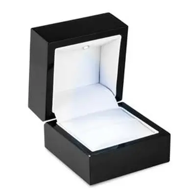 Black Wooden LED Ring Box