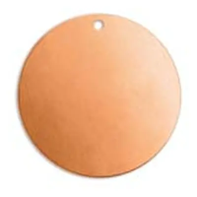 ImpressArt Copper Round Disc 19mm Stamping Blank Pack of 6 Pierced Hole