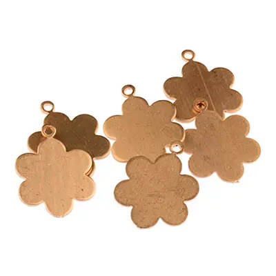 Copper Blanks Medium Daisy Pendant Pack of 6 25mm X 19mm