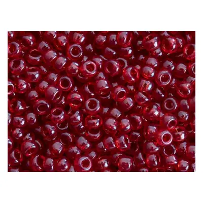 Miyuki 11/0 Round Seed Beads Seed Beads Transparent Ruby 23g Tube, Miyuki Code 141