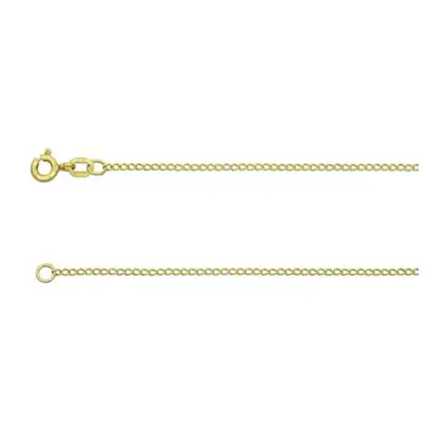 9ct Yellow Gold 1.5mm Curb Chain 20&quot;/50cm Hallmarked