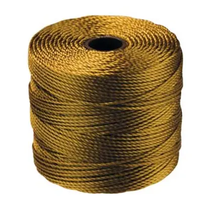 Beadsmith S-lon Bead Cord Gold Tex 210 Gauge #18 70m