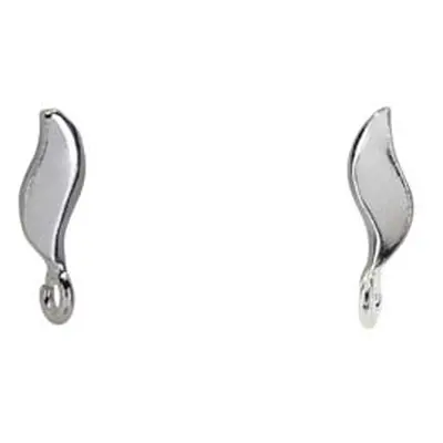 Sterling Silver Leaf Ear Stud And Ring 5mm Pack of 2, 100% Recycled Silver