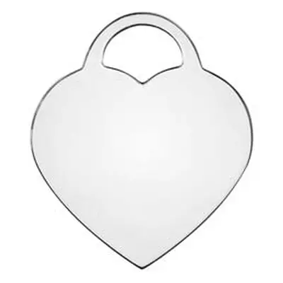 Sterling Silver Heart Lock 16mm Stamping Blank