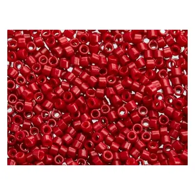 Miyuki 11/0 Delica Seed Beads Dyed Opaque Red 7.2g Tube, Db791