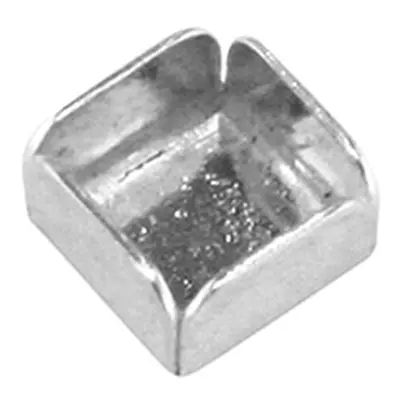 Sterling Silver Square Bezel Cup 6mm, Pack of 6