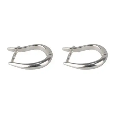 Sterling Silver Plain Hinged Hoop Earrings