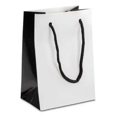 White Monochrome Gift Bag Small Pack of 10