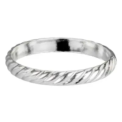 Sterling Silver Rope Twist Ring 3mm Size M